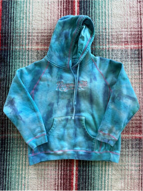 Vintage Blue Tie-Dye Niagara Falls Hoodie M